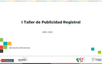 I Taller de Publicidad Registral – 2022
