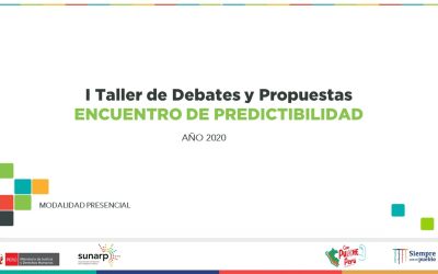 Taller De Debates Y Propuestas: Encuentro De Predictibilidad
