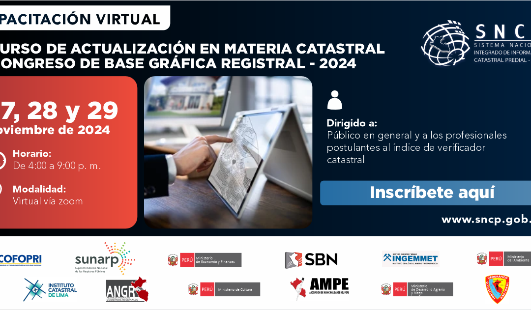 Segundo Curso de Actualización en Materia Catastral y Congreso de Base Gráfica Registral 2024