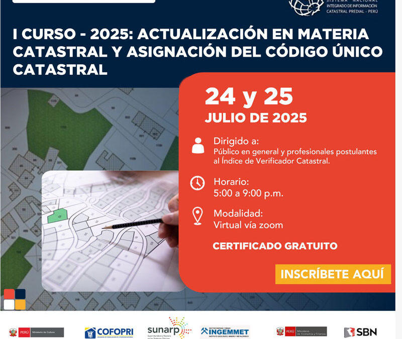 Primer Curso de Actualización en Materia Catastral 2025
