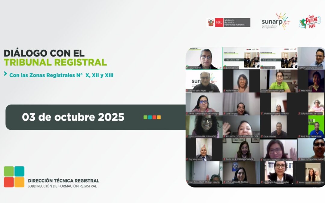 III Diálogo del Tribunal Registral con las Zonas Registrales X, XII y XIII – 03-10-2025